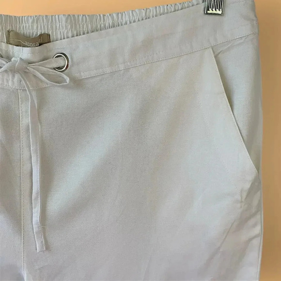 Appraisal New Linen Blend Straight Leg High Waist Pants Size XL Ivory White - Picture 7 of 15